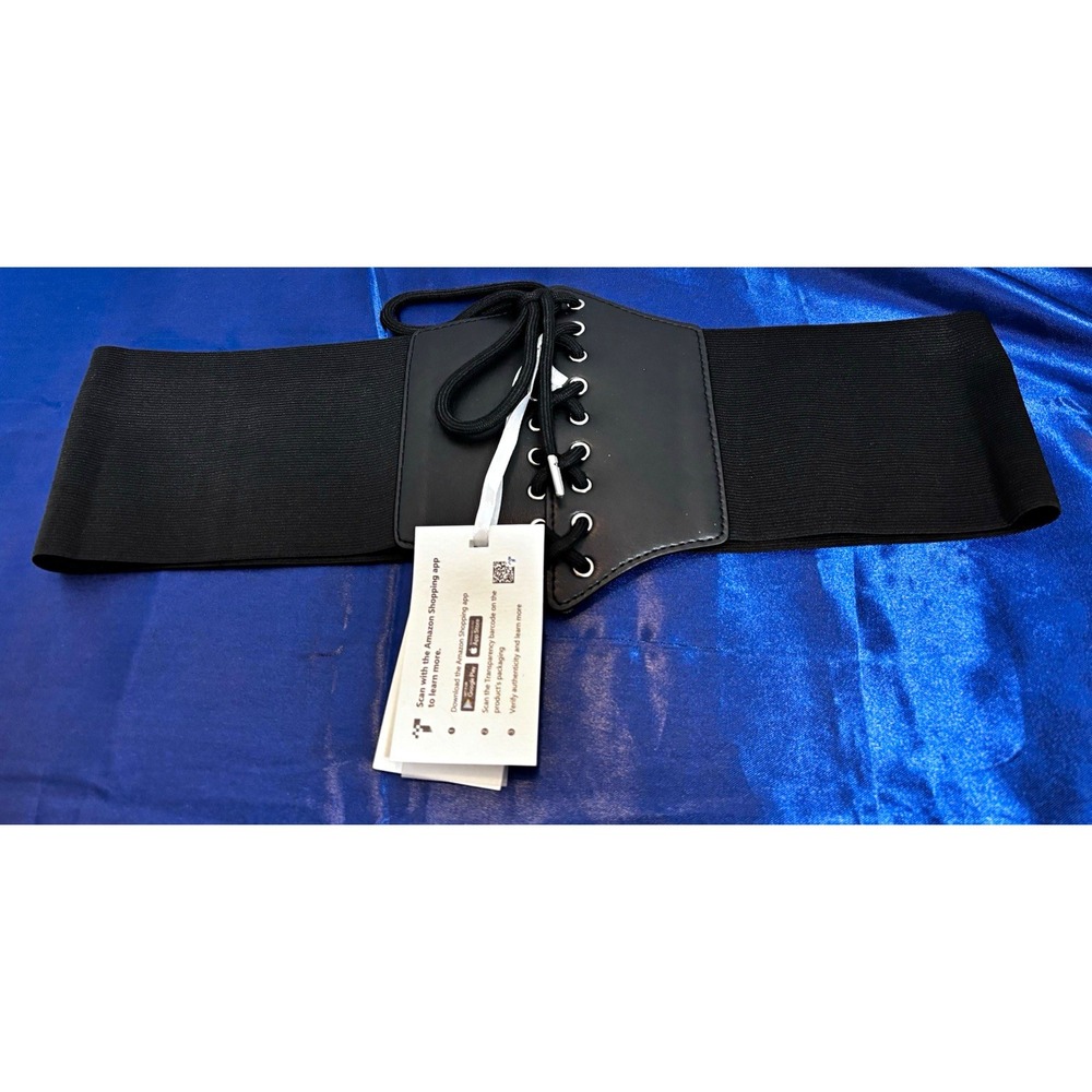 Grace Karin Women's Black Corset Belt Wide Lace-Up Adjustable Solid XL[Z]